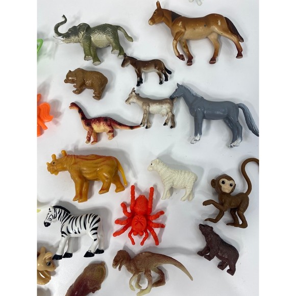 Various Animal Toy Lot Shark, Snake Horse Pig Bunny Armadillo Elephant Monkey - Picture 3 of 8